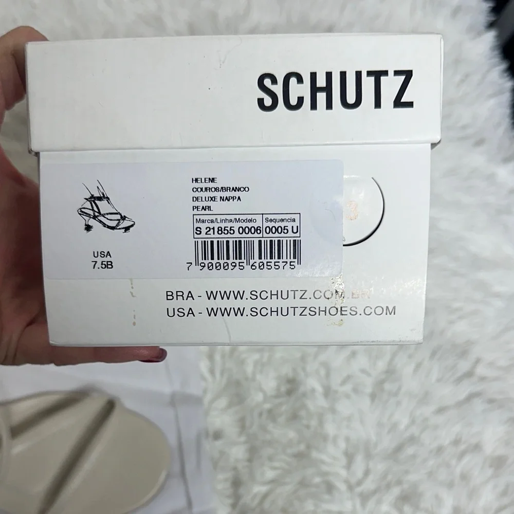 SCHUTZ Heloide Women's Ivory (Pearl) Strappy Heels